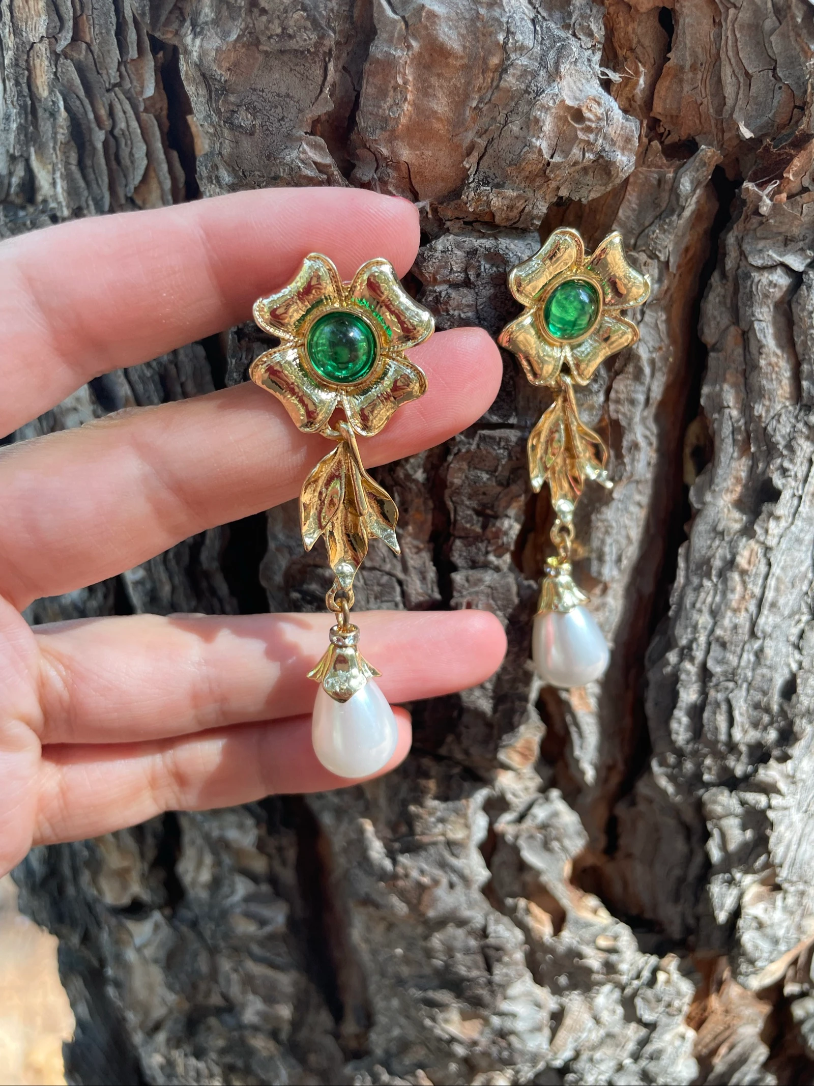 Pendientes flor estilo vintage